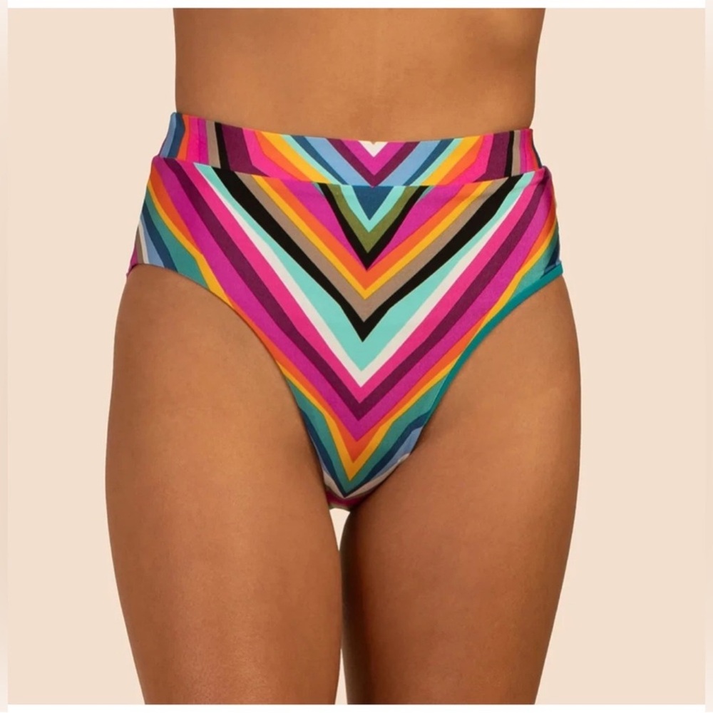 BNWT Trina Turk Colorful Chevron Bikini Bottom